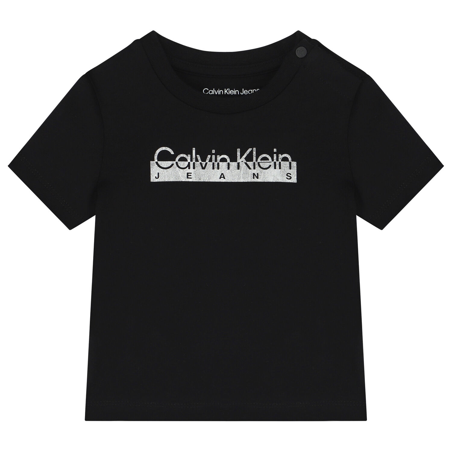 Black & Silver Logo T-Shirt, 1, hi-res